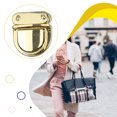 thumbnail image 4 of Youkk 38MM Buckle Sturdy Metal Small Portable Buckles Tool Wear Resistance Turn Lock Bag Purse Decoration Closure Golden, 4 of 8