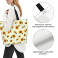 thumbnail image 2 of Yiaed Vintage White Polka Dot Sunflower Print Handbag for Women Tote Purse Shoulder Bag Large Fashion Hobo Purse Handbag Shopping Tote, 2 of 5