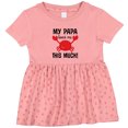 thumbnail image 3 of Inktastic My Papa Loves Me Girls Baby Dress, 3 of 5