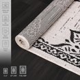 thumbnail image 6 of Outdoor Rug  5x7 Medallion White Black Modern Area Rugs For Indoor And Patios Kitchen Hallway Mats Washable Porch Deck Outside Carpet (medallion 5 X 7), 6 of 9
