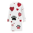 thumbnail image 5 of Sakmal Long Sleeve Moomoo Nightgownss for Women Love Valentines Lightweight Night dress Knee Length Heart Print Nightgowns for Women L, 5 of 5