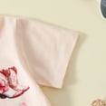 thumbnail image 4 of kpoplk Toddler Baby Girl Clothes Summer Funny Letter Print Top Elastic Shorts Set 6 12 18 24 Months 2T Infant Girl Clothes(Beige,12-18 M), 4 of 9