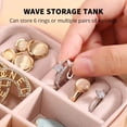 thumbnail image 3 of Mini Jewelry Storage Box Portable Home Travel Earrings Necklace Storage Case for Women Ring Organizer PU Leather Display Case, 3 of 4
