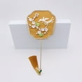 thumbnail image 5 of Square Ritual Fan Chinese Style Fans Photography Fan Handheld Fans Photography Props Chinese Style Bride Wedding Round Flower Fan Bride Antique Fan, 5 of 5