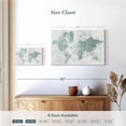 thumbnail image 4 of Elephant Stock Old World Map Mint Gray Wall Art - Horizontal Canvas Wall Art - Living Room Wall Decor - Map Canvas - Gray And Blue Decor By Wild Apple Portfolio - 12" x 8", 4 of 8