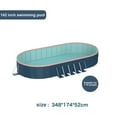 thumbnail image 2 of Coowa 11.42ft x 5.71ft Large Oval PVC Inflatable Swimming Pool, Family-Sized Blow Up Pool, Foldable Storage Design, Backyard Pool for Summer Fun, 2 of 9