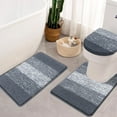 thumbnail image 3 of Ileading Traditional Bath Rug Set 3 Piece Microfiber Washable Bathroom Rug Set, 3 of 10