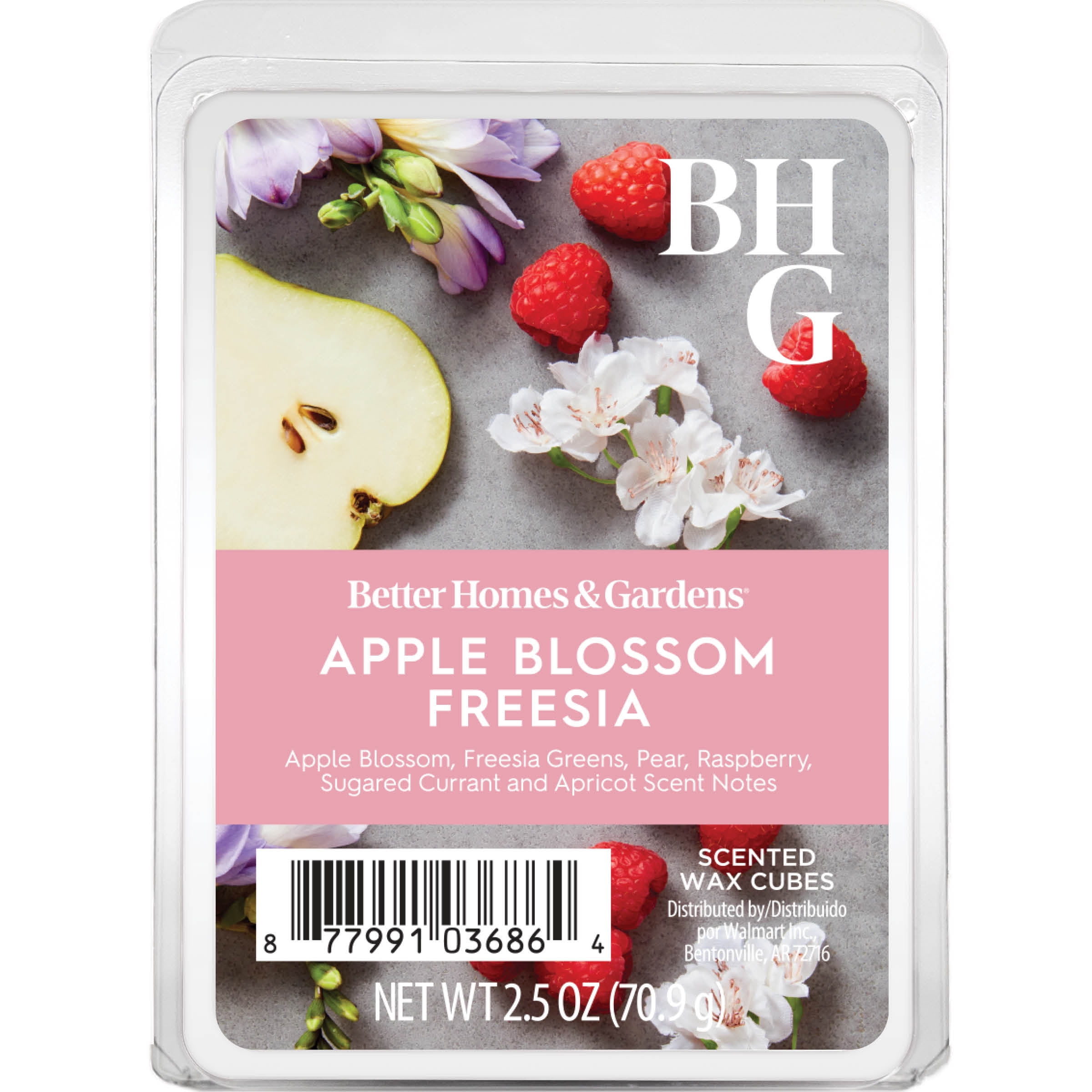 (3 pack) Apple Blossom Freesia Scented Wax Melts, Better Homes & Gardens, 2.5 oz (1-Pack)