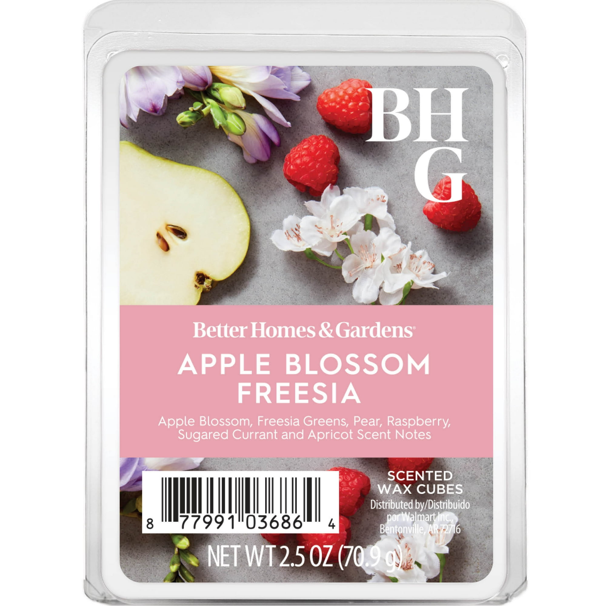 Apple Blossom Freesia Scented Wax Melts, Better Homes & Gardens, 2.5 oz (1-Pack)