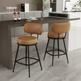 thumbnail image 2 of 360° Swivel Bar Stools Set of 2, 36 inch Counter Height Bar Stools Modern Barstools , Metal Frame & Footrest for Kitchen Island, Cafe, Pub, Bar Counter, 2 of 8