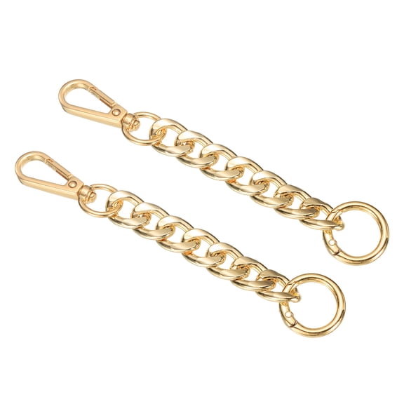 2 Pack Purse Strap Extender 5.9-Inch, Bag Extender Chain Light Gold, 0.6 Width