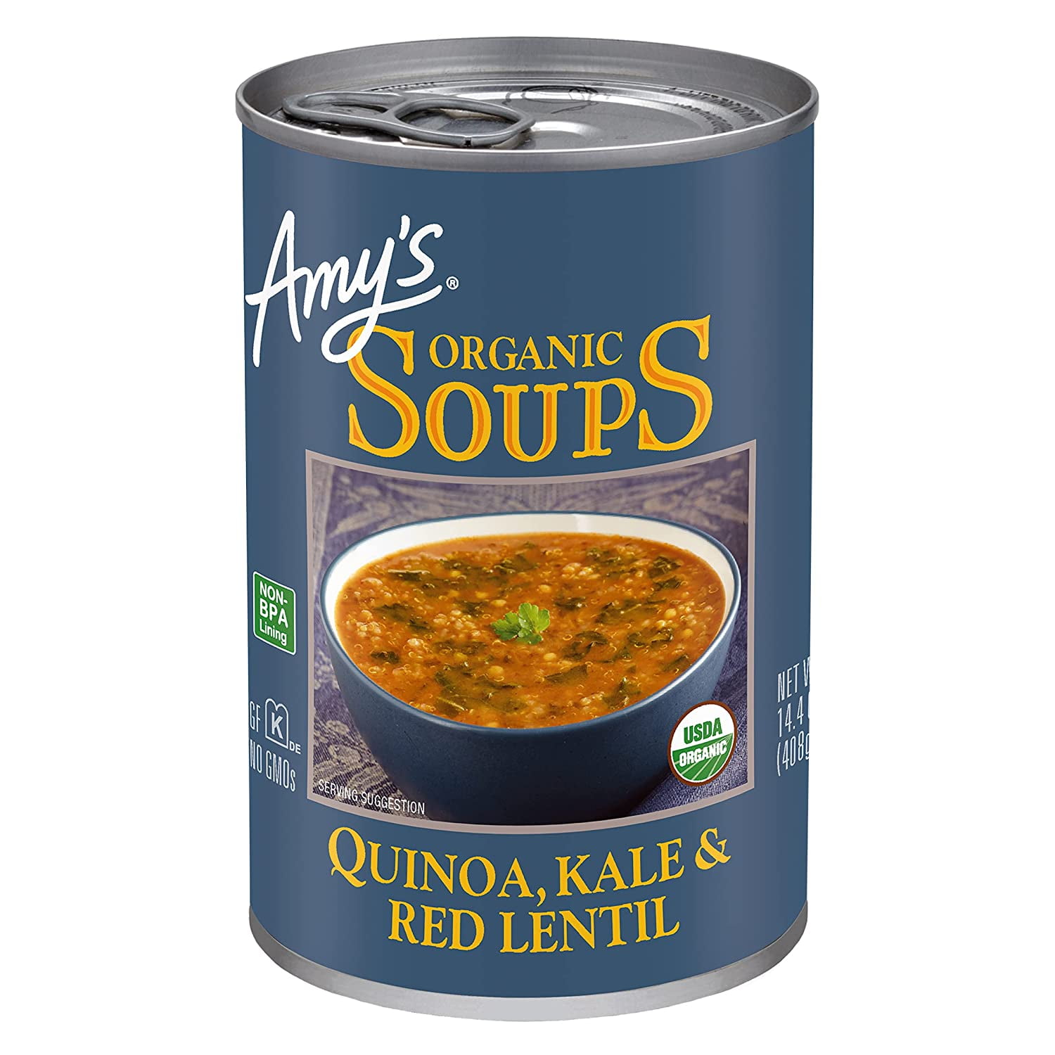 Amy's Organic Soups Quinoa Kale & Red Lentil 14.4 oz Pack of 3