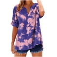 thumbnail image 2 of ATENAR Shirts for Women Solid Color Soft T Shirts for Women Lightweight Tee Pink M, 2 of 5
