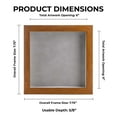 thumbnail image 4 of 6x6 Shadow Box Frame Light Brown Wood | With a 3/4" Usable Display Depth | Includes a Light Grey, 4 of 6