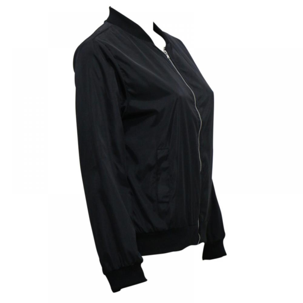 Jolly Spring and Autumn Women's Thin Coat Jacket Jacket Casual O-Neck Collar Slim Coat - image 2 of 2
