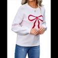 thumbnail image 3 of Suéter para Mujer, Estilo Y2K, de Larga y Cuello Redondo, Tejido de Punto, Estilo Jersey Estético. L, 3 of 10