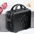 thumbnail image 5 of Small Suitcase Case with Handle Cartoon Upright Luggage Set 14 inch Luggage Case for Laptops Toiletries Documents Travel Shoes Black, 5 of 8