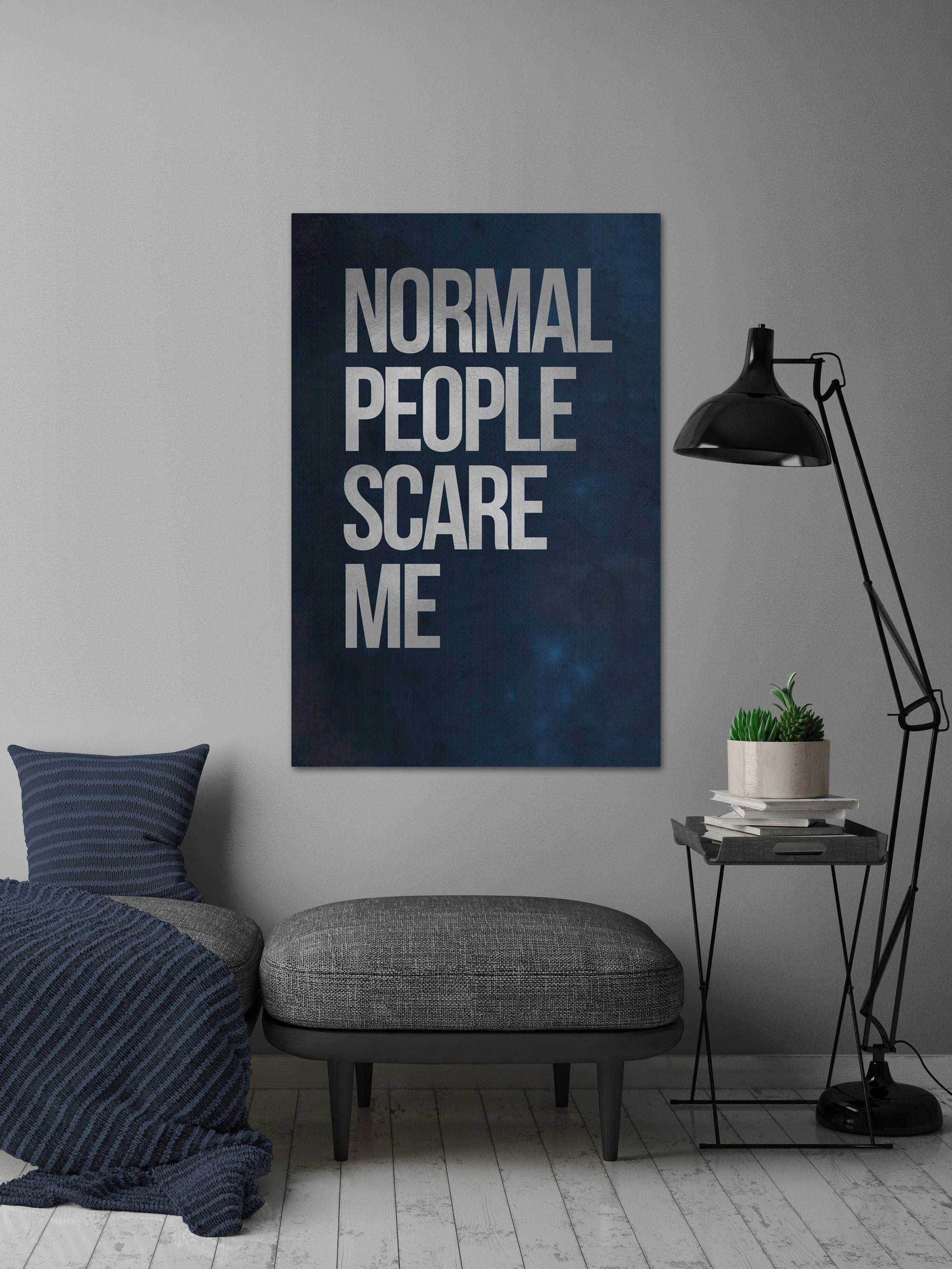 Normal People Scare Me Painting Print on Wrapped Canvas