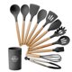 thumbnail image 1 of Juego de Utensilios de Cocina | Kit 12 Piezas de Cocina | Set de Instrumentos de Silicona | Mango de Madera Resistentes | Herramientas de Cocina Multifuncionales, 1 of 5