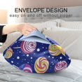 thumbnail image 4 of Yayeee Pillowcase Standard Size Set of 2 Satin Wrinkle Resistant Pillow Case, Blue Colorful Candies, 4 of 8