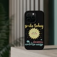 thumbnail image 4 of DistinctInk MagSafe Tough Case for Apple iPhone 15 Pro Max (6.7" Screen) - Smile Today Tomorrow Could Be Worse - Tempered Glass Back, 4 of 6