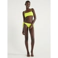 thumbnail image 3 of No Boundaries Women's Crinkle Side Tie Bikini Bottom, Sizes XXS-XXL, 3 of 5