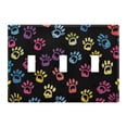 thumbnail image 2 of Dailycode Light Switch Plate Covers 2 Gang Wall Plate Plastics Outlet Covers for Kitchen Home Office Decor Colorful Paw, 2 of 8