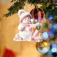 thumbnail image 3 of YIKA Snowman Letter Christmas Tree Holiday Decoration Pendant 2D Flat Acrylic Decoration, 3 of 5