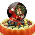 thumbnail image 5 of Acrylic Christmas Holiday Santa Ho Ho Ho Wreath Cake Topper Party Decoration for Wedding Anniversary Birthday Graduation, 5 of 7