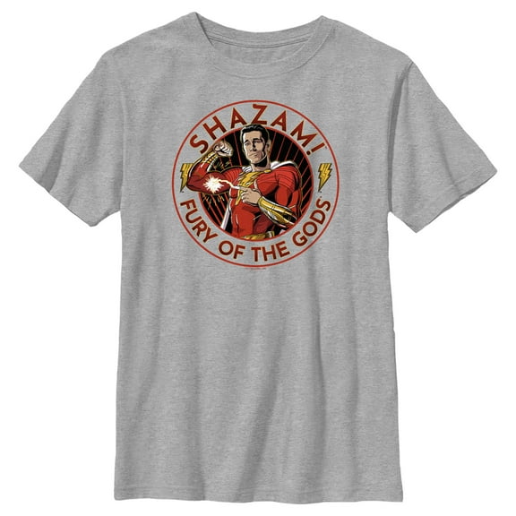 Boy's Shazam! Fury of the Gods Hero Circle  Graphic Tee Athletic Heather Medium