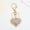 Gold, variant on Rhinestone Heart Key Chains, Cute Love Heart-Shape Crystal Rhinestone Sparkling Keychain, Valentines Day Gifts for Women Girls(Pink)