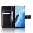 thumbnail image 3 of Funda tipo libro para OPPO Reno 7 4G, cartera todo‑en‑uno, funda multifuncional con tarjetero y correa de muñeca desmontable, 3 of 5