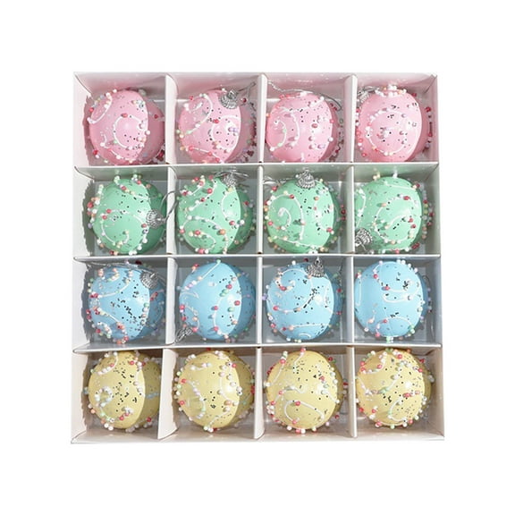 Cheapark 16 Pcs 2.4 Inch (6cm) Christmas Macaron-Colored Foam Balls - Candy-Themed Ornaments For Xmas Tree, Festive Decor