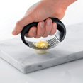 thumbnail image 5 of Stainless Steel Rocking Garlic Press, Black and Silver, 5 of 5