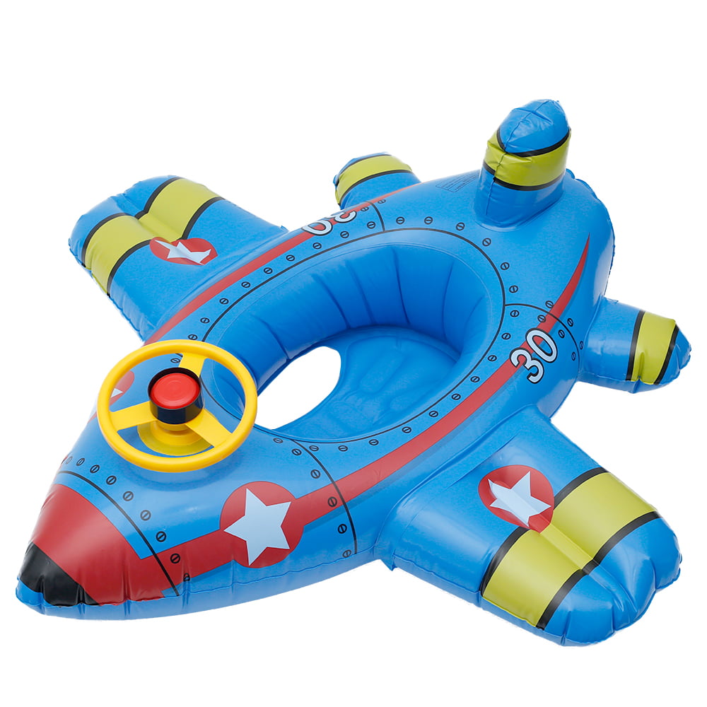 Baby Aircraft Motorboat With Steering Wheel Floating Seat Boat Swimming YY8 