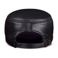 thumbnail image 4 of Genuine Leather Rider Style Cowhide Fashion Army Cap Box Hat Cadet Visor Men's Baseball Hats Caps ,Fashion, 4 of 6