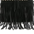 thumbnail image 1 of Bolsa Bolsos cruzados de gamuza sintética con remaches de borlas bolsos de calle Retro para mujer (negro) Likrtyny Para Estrenar, 1 of 3