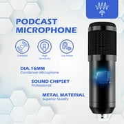 Podcast Condenser Microphone Equipment Bundle with V8S Live Sound Card And Voice Changer, Recording Studio Package for Live Streaming,Singing,Gaming,YouTube,TikTok
