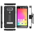 thumbnail image 2 of BLACK TRI-SHIELD RUGGED CASE COVER with MAGNETIC KICKSTAND + BELT CLIP HOLSTER + LANYARD STRAP FOR LG V20 PHONE (VS995, LS997, H918, US996, 6505A, H990, F800), 2 of 6