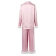 thumbnail image 3 of Women Fashion Solid Casual Comfort Pajamas Set Long Sleeve Shirt Trousers Two Sets Dressy Pant Suits for A Wedding Petite plus Size Pant Suits Dressy 3 Piece Women Suits Womens Dressy Suits Designer, 3 of 4