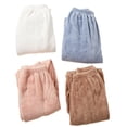 thumbnail image 2 of Gibobby pantalones de yoga Pantalones deportivos cálidos para mujer, pantalones de invierno cálidos de felpa Coral, pantalones sueltos informales para dormir, pantalones para el (Beige, Talla única), 2 of 4