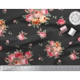 thumbnail image 2 of Soimoi Tissu en Viscose Chiffon Imprimé Feuilles & Roses par Yard 42 Pouces de Large, 2 of 3