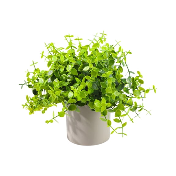 Artificial Plants for Home Decor, Faux Potted Greenery in Various Sizes, Realistic Plastic Leaves and Stems, No Maintenance Plants for Living Room Office and Shelf