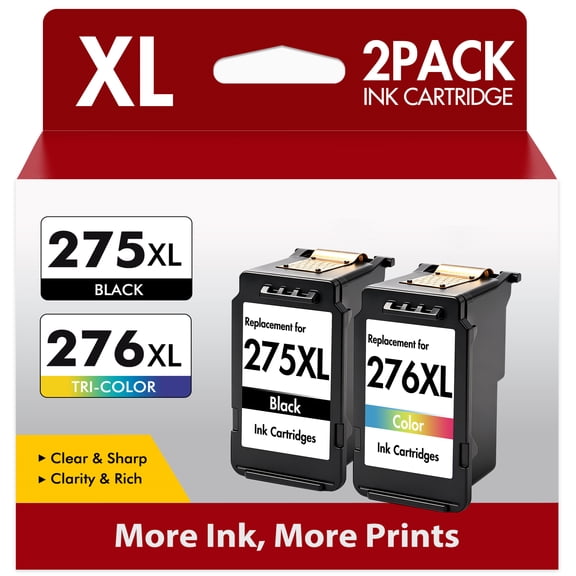 275XL Ink Cartridges Compatible for Canon Ink 275 and 276 275XL 276XL Combo Pack for Pixma TS3522 TS3520 TS3722 Pixma TS3500T S3520 TR4722 Pixma TR4720 TR4700 TS3720(Black Tri-Color)