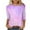 Purple #02, variant on Busydd Womens Tops Fashion Tie Dye Blouses Casual Loose Round Neck T-Shirts 3/4 Length Sleeve Shirts Going Out Tops for Women