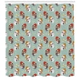 thumbnail image 3 of Ambesonne Christmas Shower Curtain, Owls in Hats Yuletide, 69"Wx70"L, Multicolor, 3 of 3