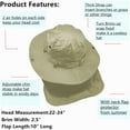 thumbnail image 3 of Glory Max Bucket Boonie Hat with Neck Flap Cover Sun Safari Wide Brim Fishing Cap Beige, 3 of 6