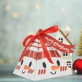 thumbnail image 4 of OUSITAID 50Pcs Christmas Candy Box Cute Santa Claus Snowman Elk Styles Red Ribbon Letter Label Card Packaging Box Portable Triangle Paper Box Christmas Gift Box Party Favors, 4 of 8