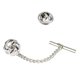 thumbnail image 1 of Alfileres de corbata para hombre jinwen Broche de Solapa regalo San Valentín color plateado, 1 of 7