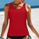 thumbnail image 1 of Acyse 2025 Womens Bikinis Clearance Juniors Solid Color High Neck Tops Bathing Suit Tops For Tank Tops Swimsuits, 1 of 4